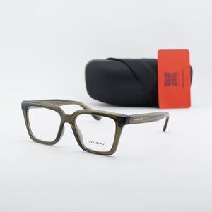 Salvatore Ferragamo SF2985 320 Rectangle Eyeglasses 52mm – Transparent Khaki